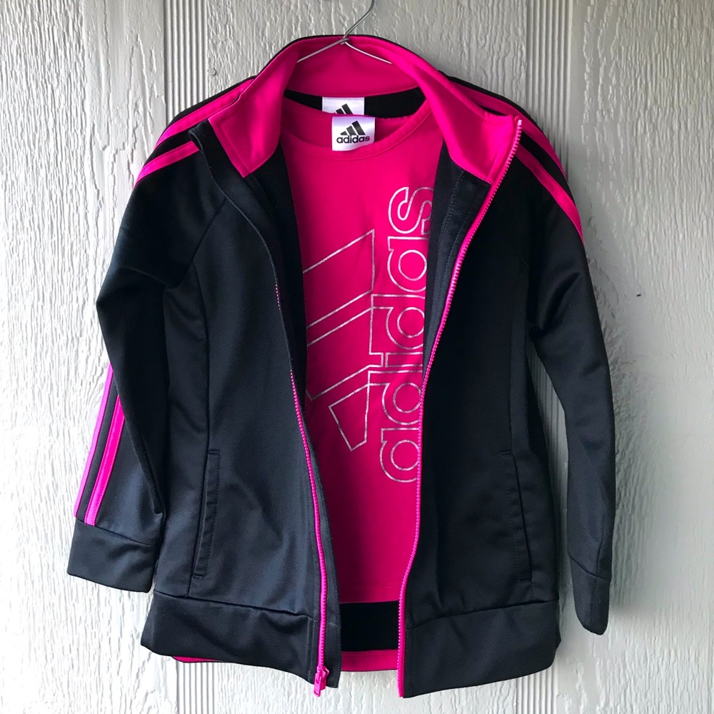 ❗️Sale❗️Girls Adidas Track Jacket & Tshirt